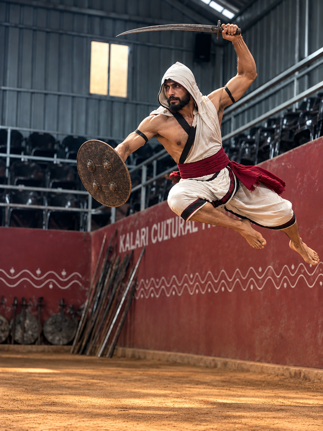 mma fighters club coach doing kalarippayattu